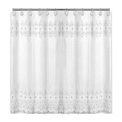 Popular Bath Monaco Shower Curtain In White
