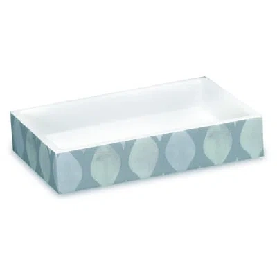 Popular Bath Shell Rummel Sea Glass Soap Dish In White;blue