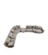Porada Walnut Abacus Corner Sofa In Neutral