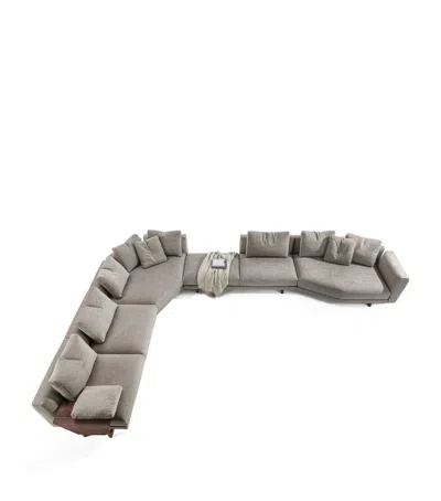 Porada Walnut Abacus Corner Sofa In Neutral