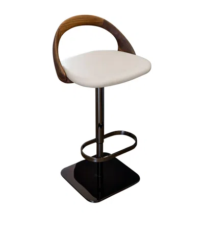 Porada Walnut Ester Sagbello Bar Stool In Black
