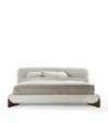 Porada Walnut Softbay Bed In White