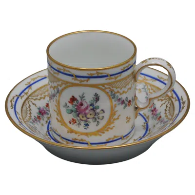 Pre-owned Porcelaine De Paris - Coffee Cup And Saucer 'litron', Late 18th Century In Gray