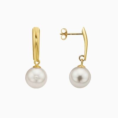 Pori Jewelry 14k Bar Studs With Pearls In Gold
