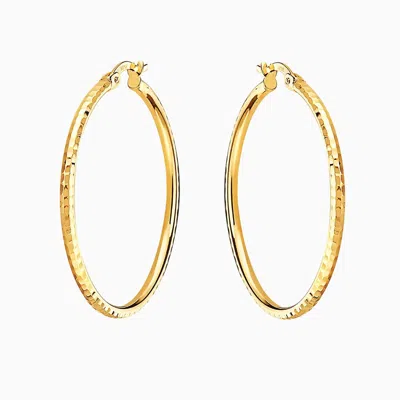 Pori Jewelry 14k Bold Hammered Hoops In Gold