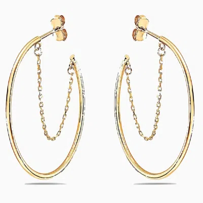 Pori Jewelry 14k Gold Chained Up J Hoop Studs