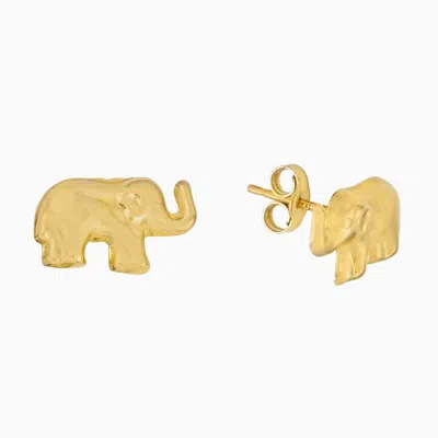 Pori Jewelry 14k Gold Elephant Stud Earrings