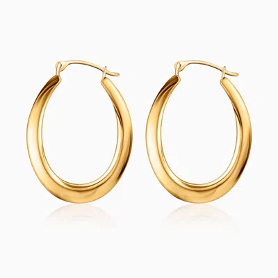 Pori Jewelry 14k Gold Large Oval Hoop Earrings