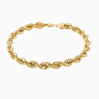 Pori Jewelry 18k Gold 5mm Thick Rope Chain Bracelet