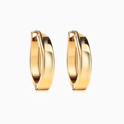 Pori Jewelry Solid Cute Round Huggies Hoop Earrings In Gold