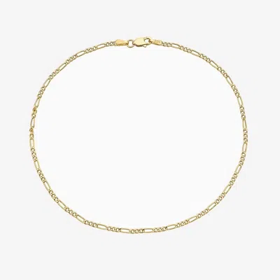 Pori Jewelry Solid Gold Figaro 3+1 Link Chain Anklet
