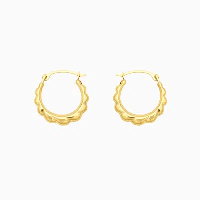 Pori Jewelry Solid Gold Graduating Braid Hoop Earrings
