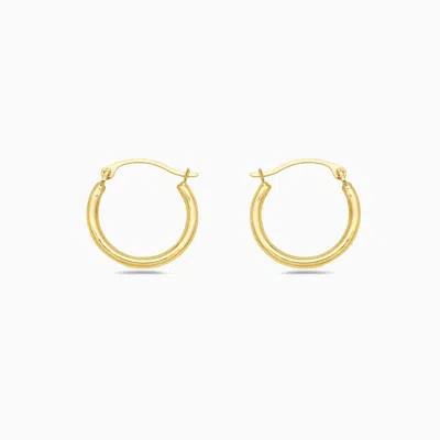 Pori Jewelry Solid High Polish Hoop Earrings In Gold