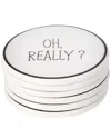 Porland Be Happy 6pc Coaster Set