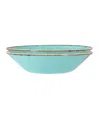 Porland Christina Alumilite 2-piece Bowl Set In Turquoise