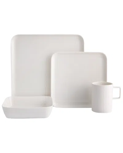 Porland Cortot 4-piece Place Setting Set In White