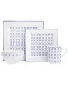 Porland Blue Passion 4-piece Place Setting Set