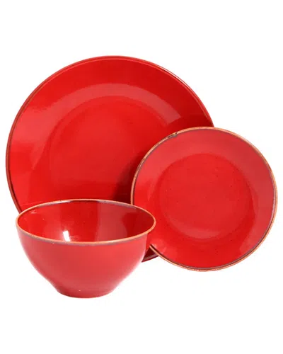 Porland Seasons 3pc Place Setting In Red