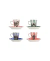 Porland Wild Life 8 Piece Espresso Mug, Service For 8 In Multi