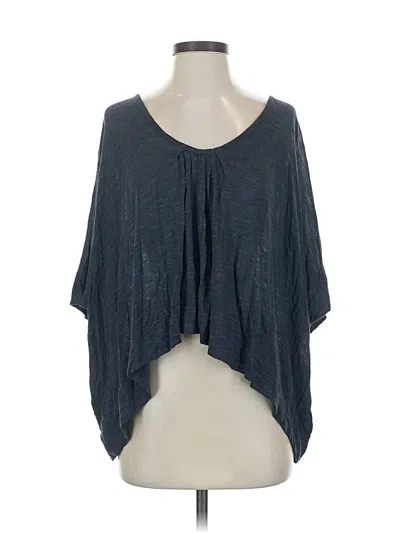 Pre-owned Porridge 3/4 Sleeve Top Gray Scoop Neck Tops