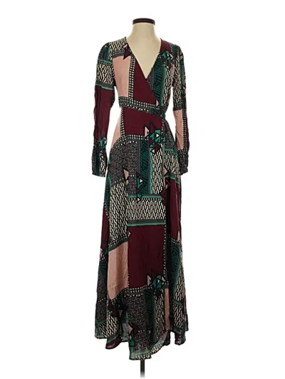 Pre-owned Porridge Casual Dress In Burgundy