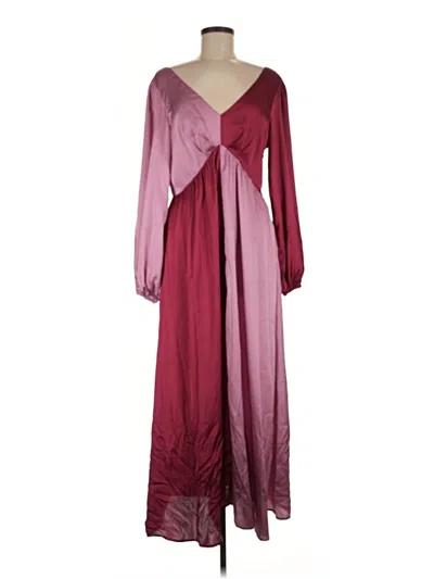 Pre-owned Porridge Casual Dress In Burgundy