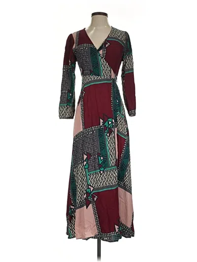Pre-owned Porridge Casual Dress In Burgundy