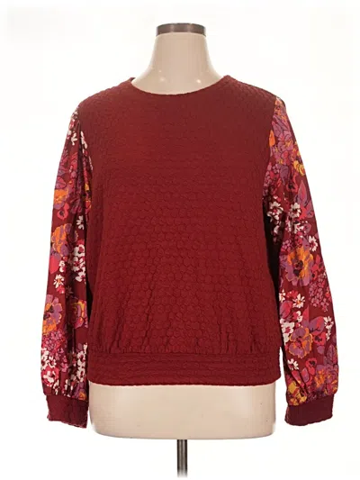 Pre-owned Porridge Kimono In Burgundy