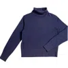 Porridge Knitwear Women's Blue Cashmere Anne Poloneck - Navy In Blue