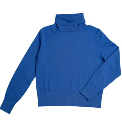 Porridge Knitwear Women's Cashmere Anne Poloneck - Blue