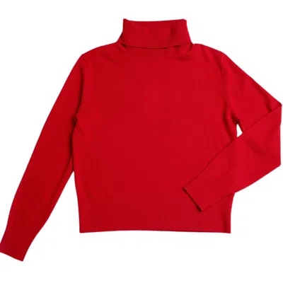 Porridge Knitwear Women's Cashmere Anne Poloneck - Red