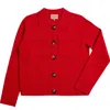 Porridge Knitwear Women's Wool Rebecca Jacket - Red In Red