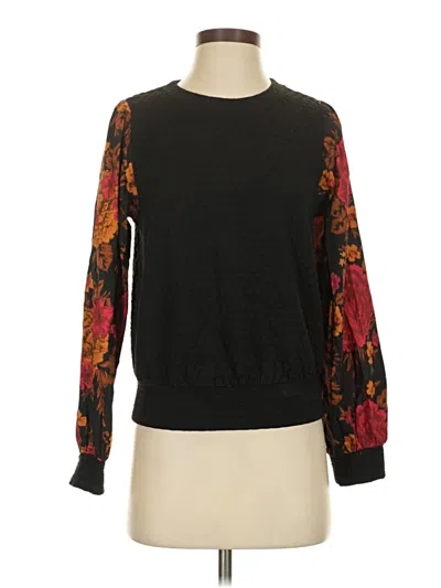 Pre-owned Porridge Long Sleeve Blouse In Black