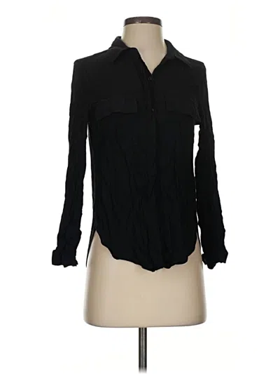 Pre-owned Porridge Long Sleeve Blouse In Black