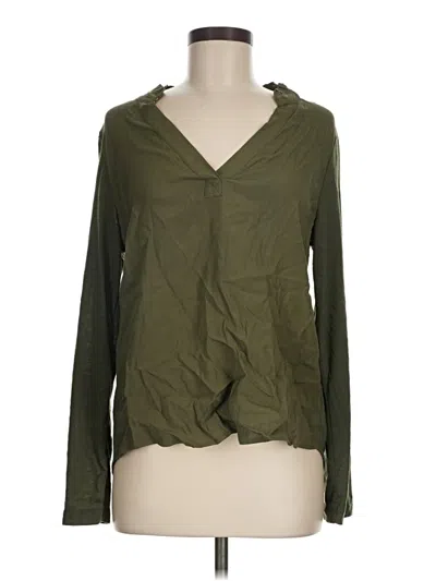 Pre-owned Porridge Long Sleeve Blouse In Green