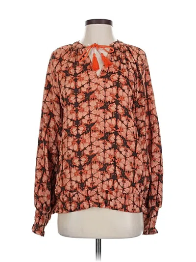Pre-owned Porridge Long Sleeve Blouse In Orange