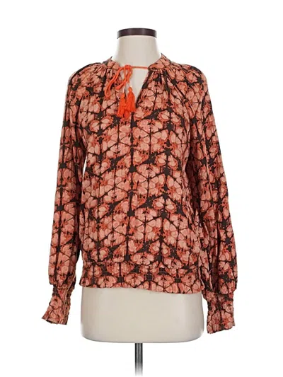 Pre-owned Porridge Long Sleeve Blouse In Orange