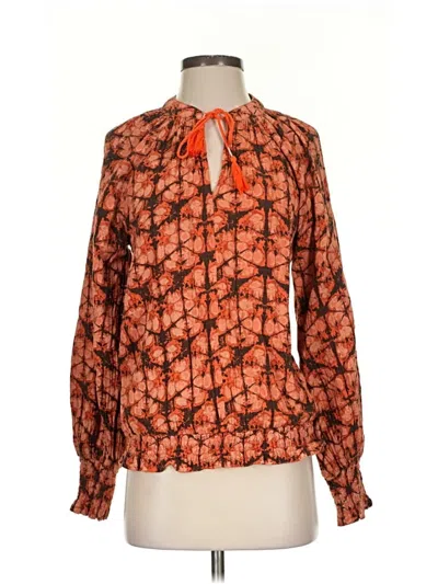 Pre-owned Porridge Long Sleeve Blouse In Orange