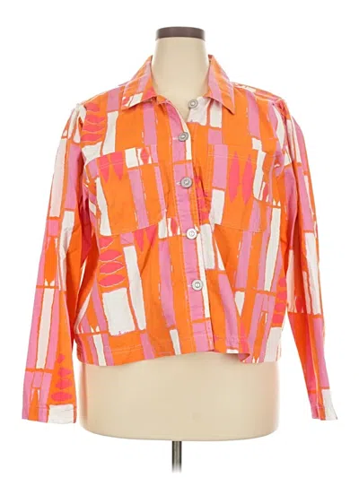 Pre-owned Porridge Long Sleeve Blouse In Orange