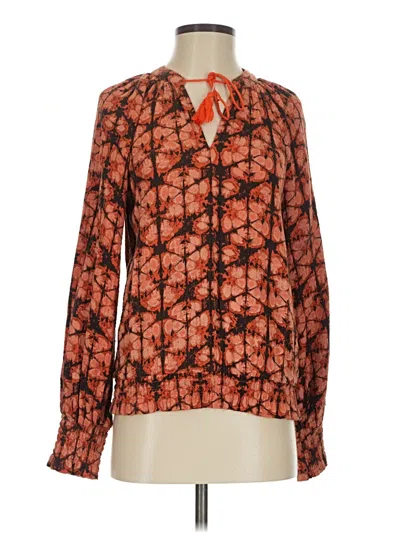 Pre-owned Porridge Long Sleeve Blouse In Orange