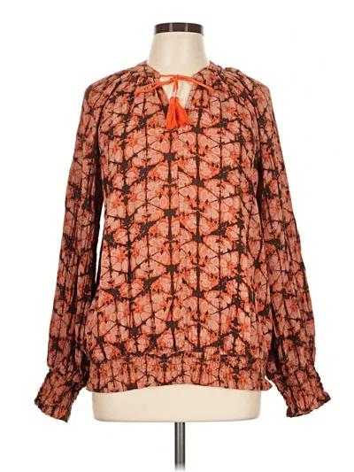 Pre-owned Porridge Long Sleeve Blouse In Orange