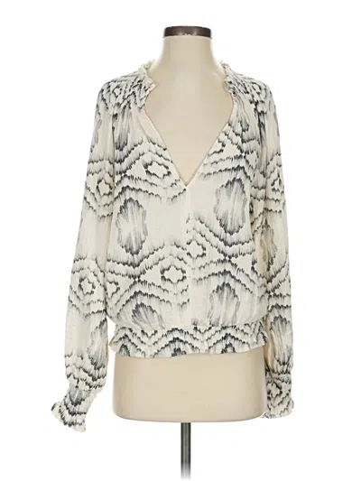 Pre-owned Porridge Long Sleeve Blouse In White