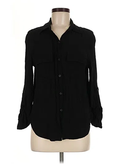 Pre-owned Porridge Long Sleeve Button Down Shirt In Black