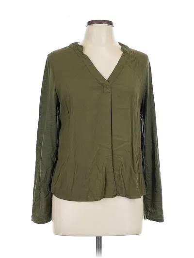 Pre-owned Porridge Long Sleeve Henley Shirt In Green