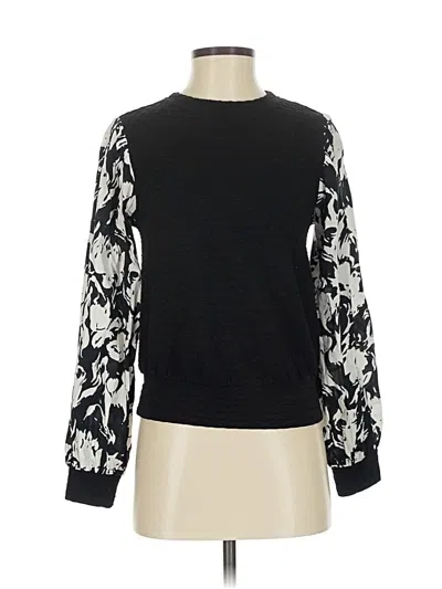 Pre-owned Porridge Long Sleeve Top Black Boatneck Tops