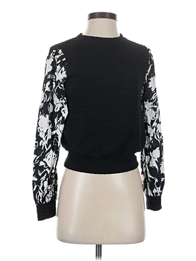 Pre-owned Porridge Long Sleeve Top Black Boatneck Tops