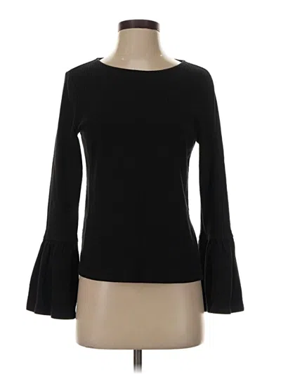 Pre-owned Porridge Long Sleeve Top Black Boatneck Tops