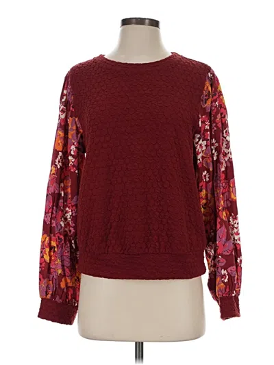 Pre-owned Porridge Pullover Sweater In Burgundy