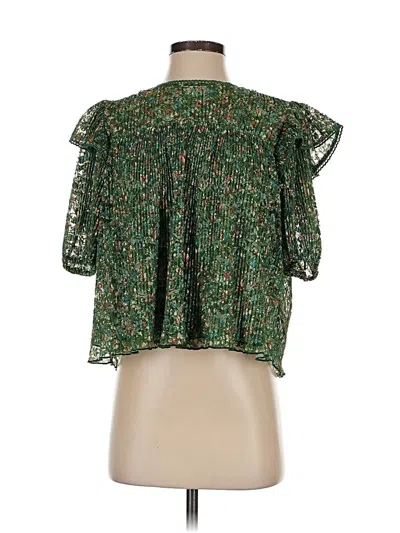 Pre-owned Porridge Short Sleeve Blouse In Green