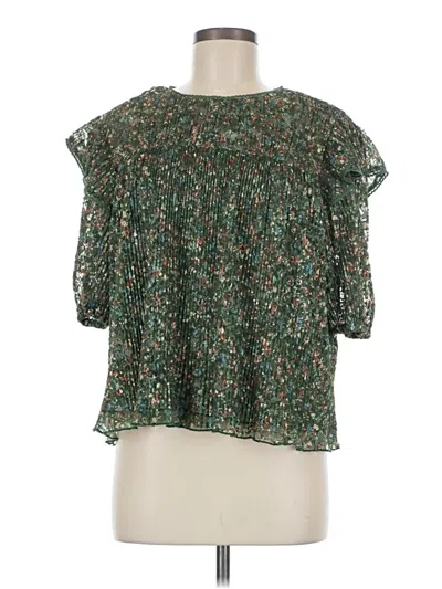 Pre-owned Porridge Short Sleeve Blouse In Green